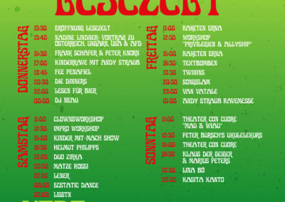 Timetable – Lesezelt